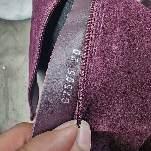 Hotter Shoes Womens Size 8.5 Mystery Purple Suede Zip Mid-Calf Boots *GUC* - Picture 13 of 16